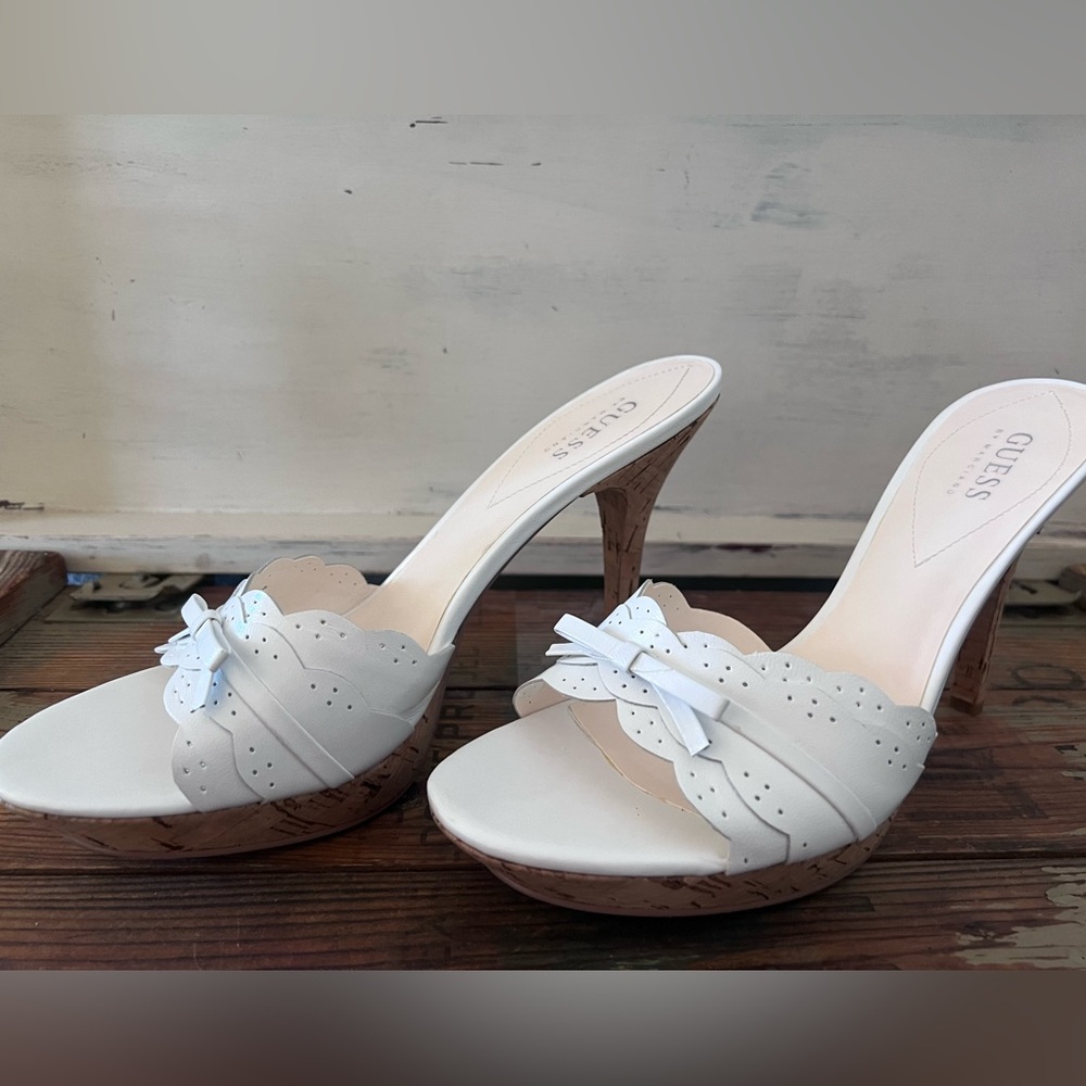 Brand New in Box! Guess by Marciano White Leather Heels